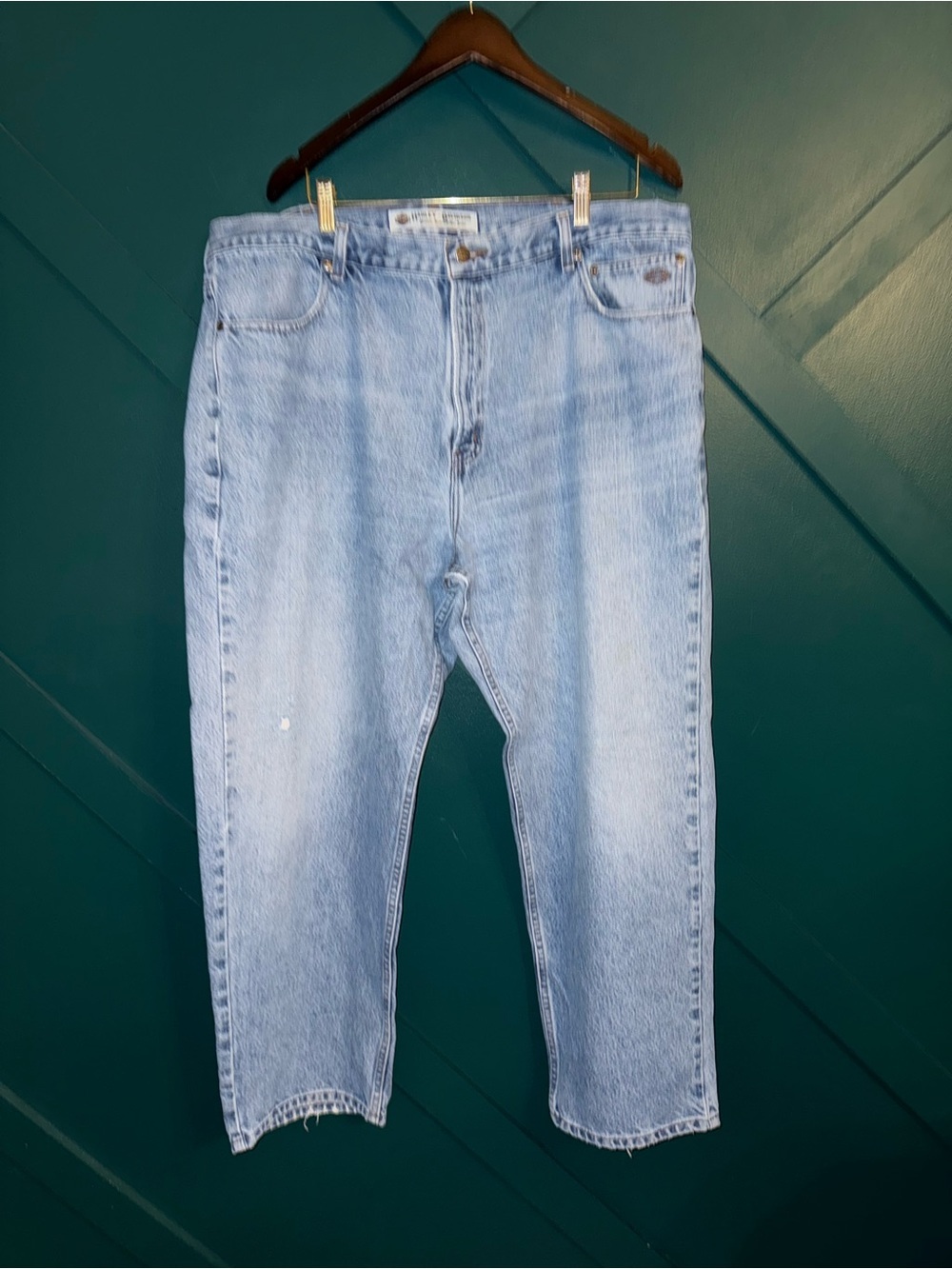 Harley-Davidson Light Blue Denim Jeans 42x30 Vintage Y2K 90’s